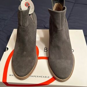 Blondo Gray Suede Waterproof Ankle Boot